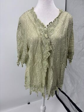 Delicate Sage Lace cover up